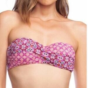 0249 NWT LAUREN Ralph Lauren PINK BANDEAU BIKINI TOP